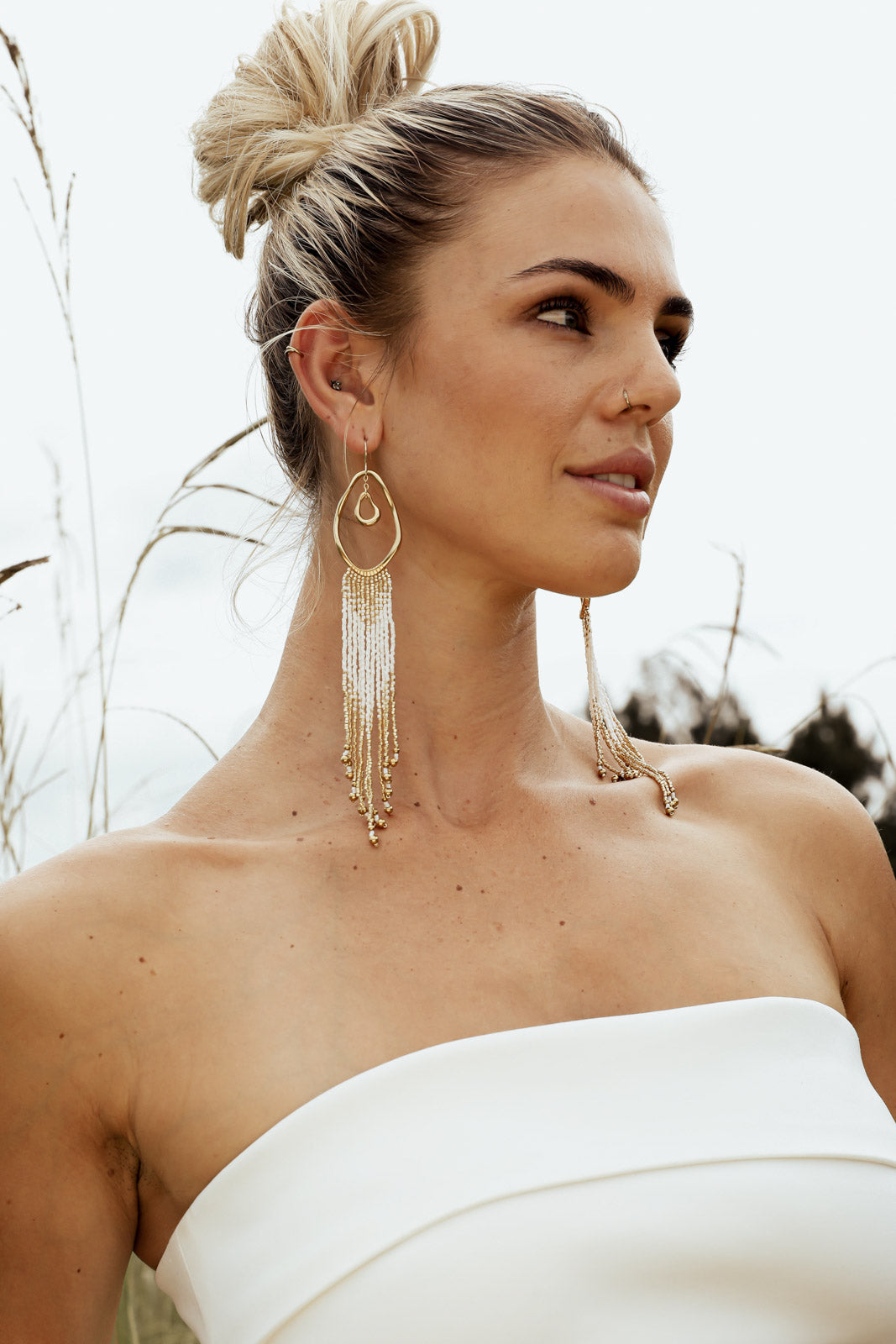 ATHENA Fringe Earrings - Gold