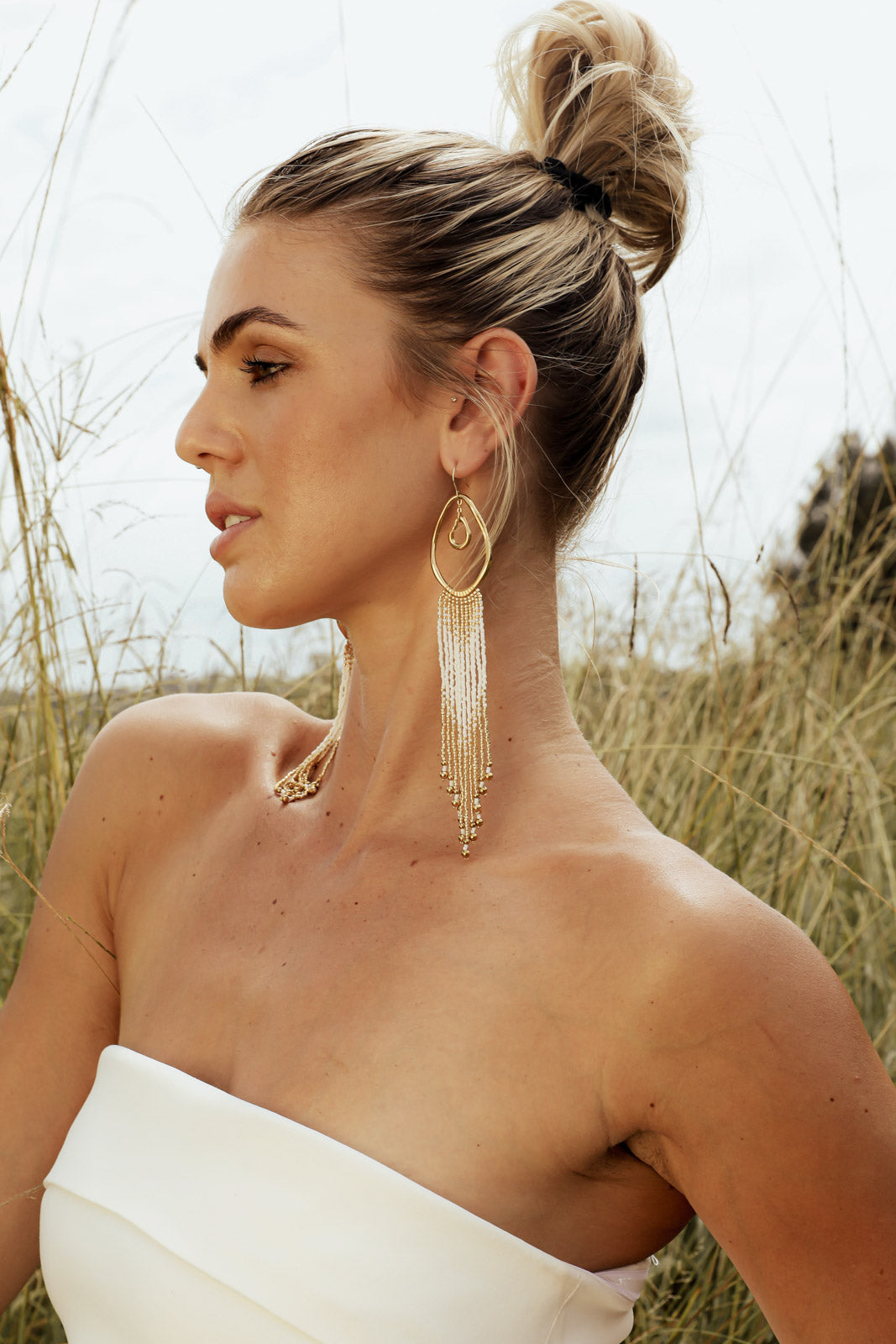 ATHENA Fringe Earrings - Gold