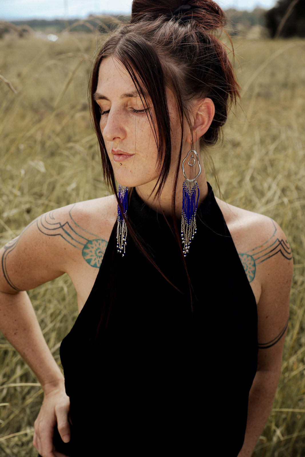 ISIS Fringe Earrings - Steel