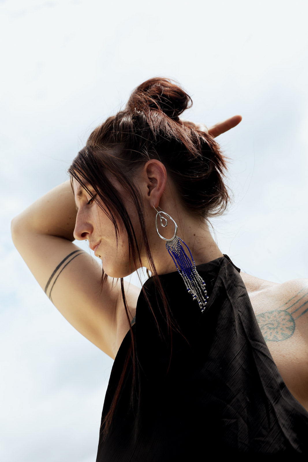 ISIS Fringe Earrings - Steel
