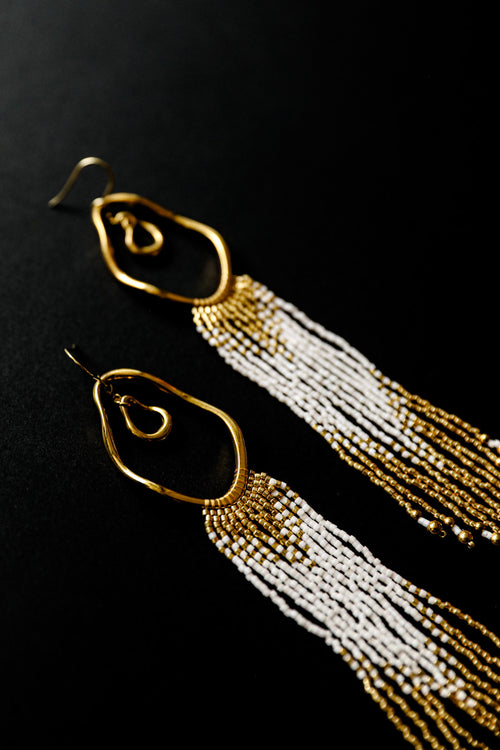 ATHENA Fringe Earrings - Gold