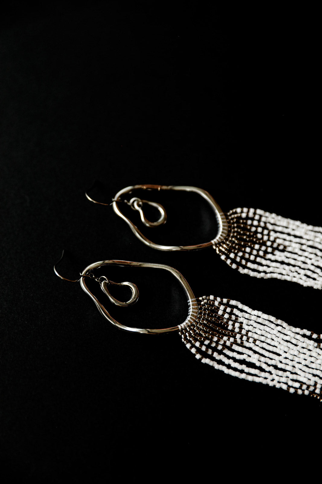 ATHENA Fringe Earrings - Steel