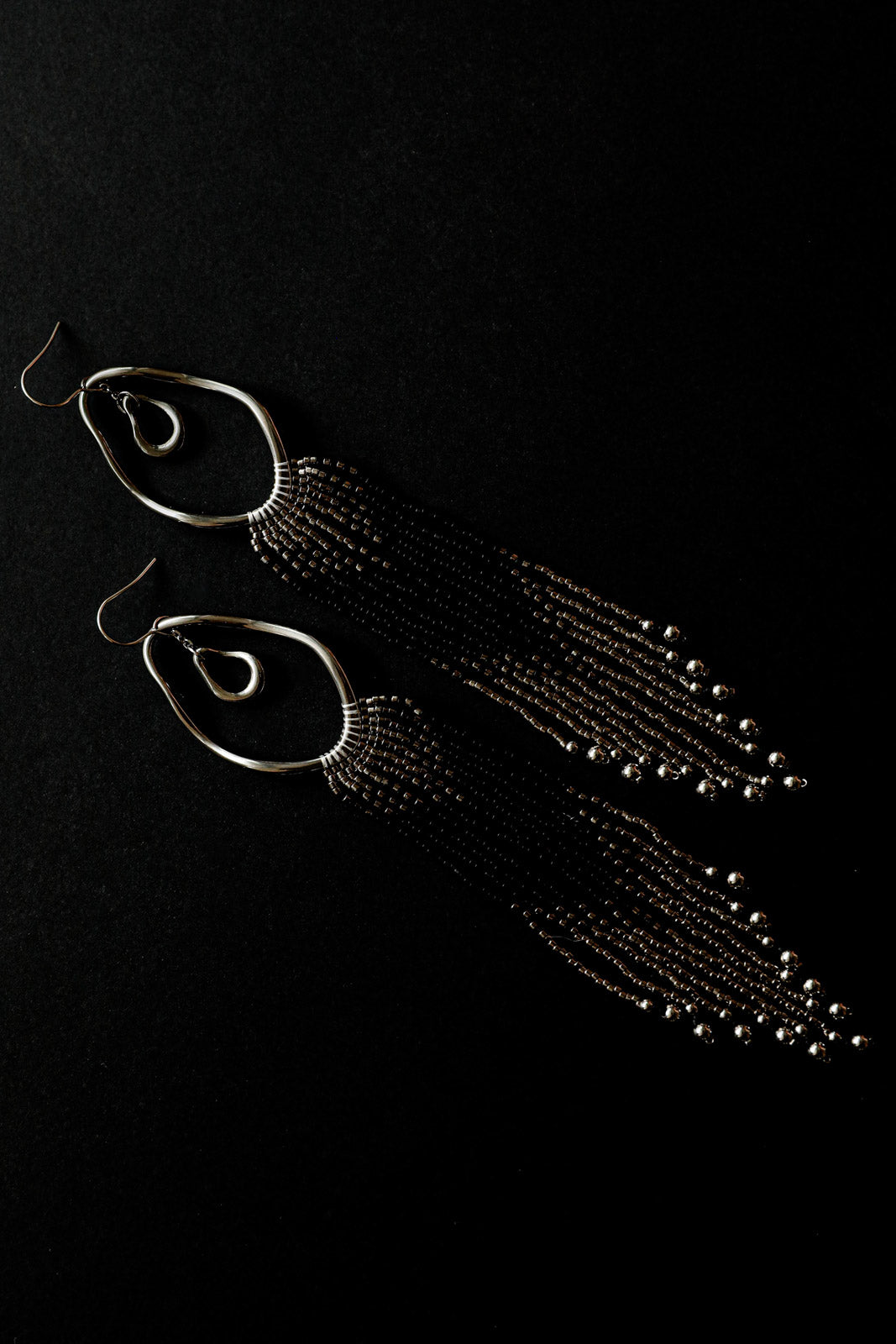 NYX Fringe Earrings - Steel