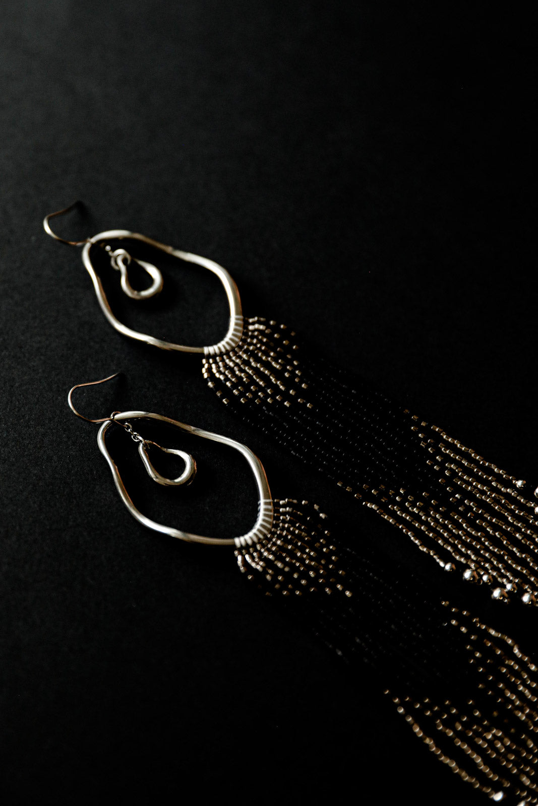 NYX Fringe Earrings - Steel