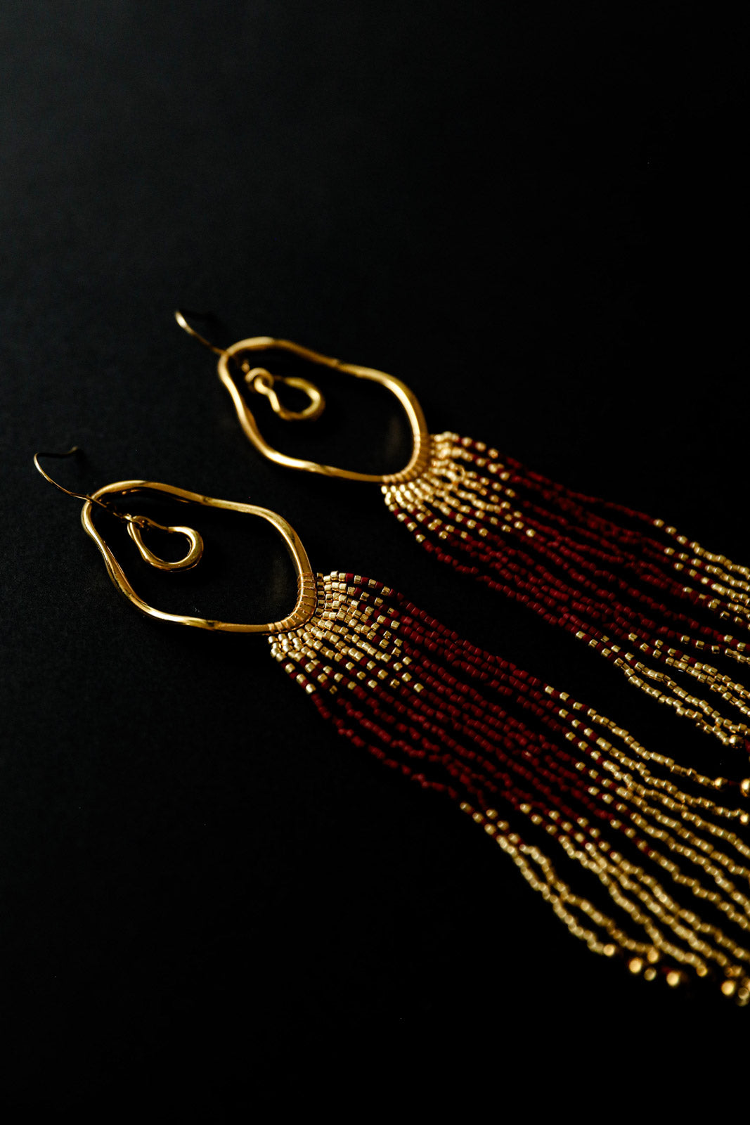 SEKHMET Fringe Earrings - Gold