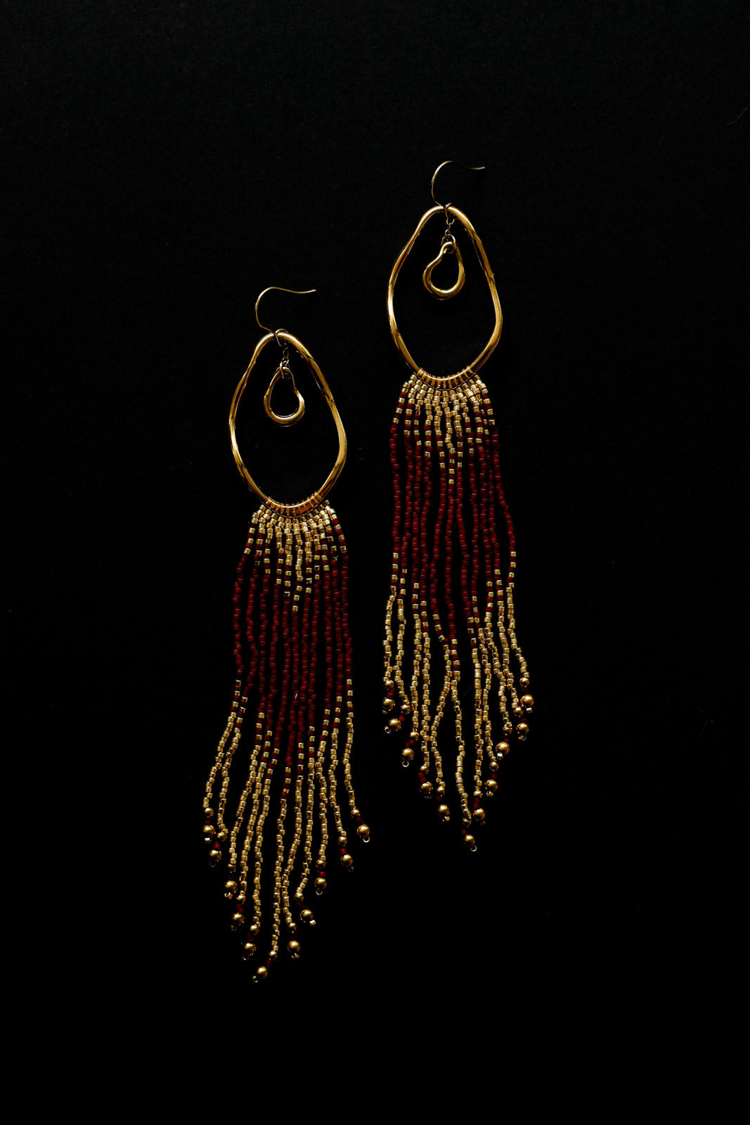 SEKHMET Fringe Earrings - Gold