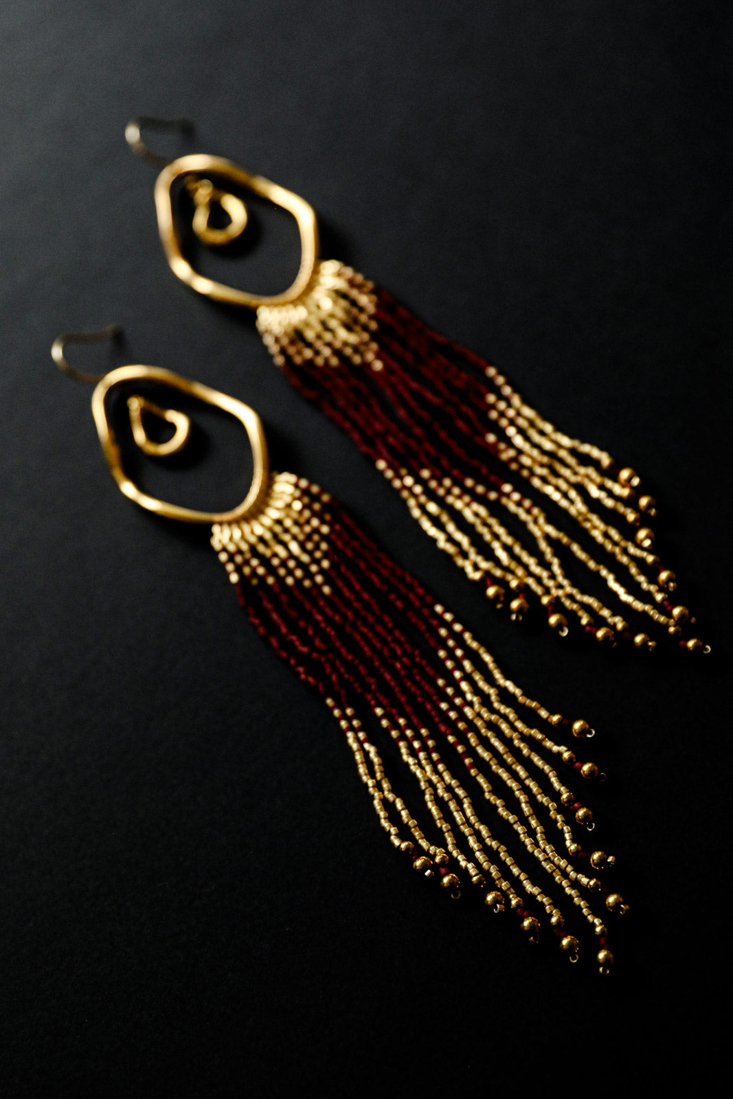 SEKHMET Fringe Earrings - Gold