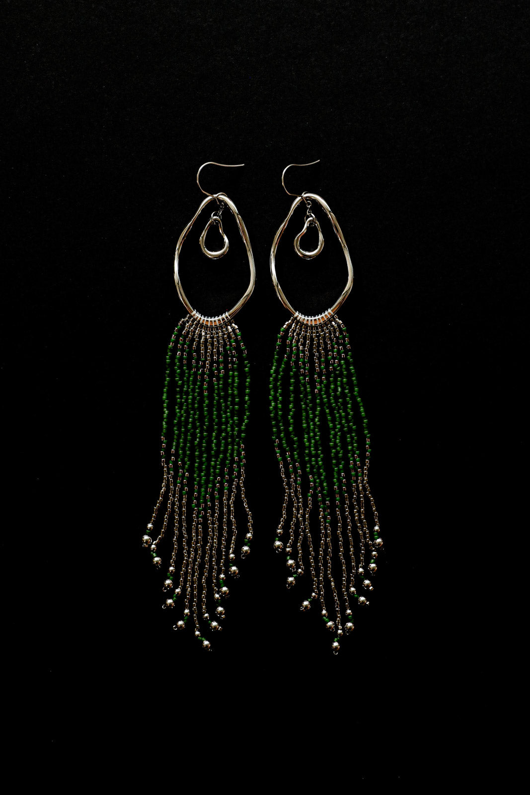 GAEA Fringe Earrings - Steel