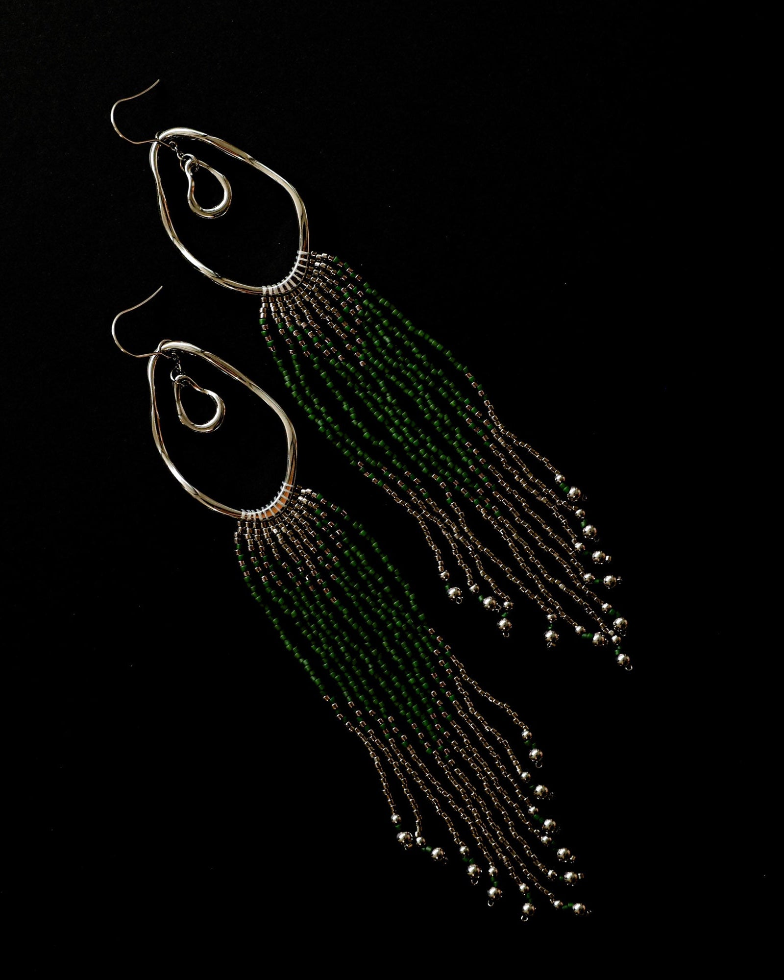 GAEA Fringe Earrings - Steel