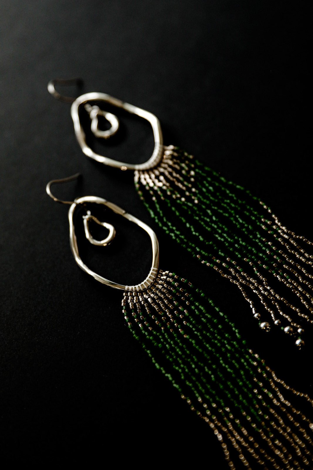 GAEA Fringe Earrings - Steel