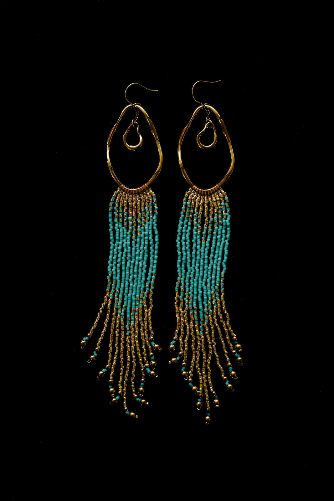HATHOR Fringe Earrings - Gold