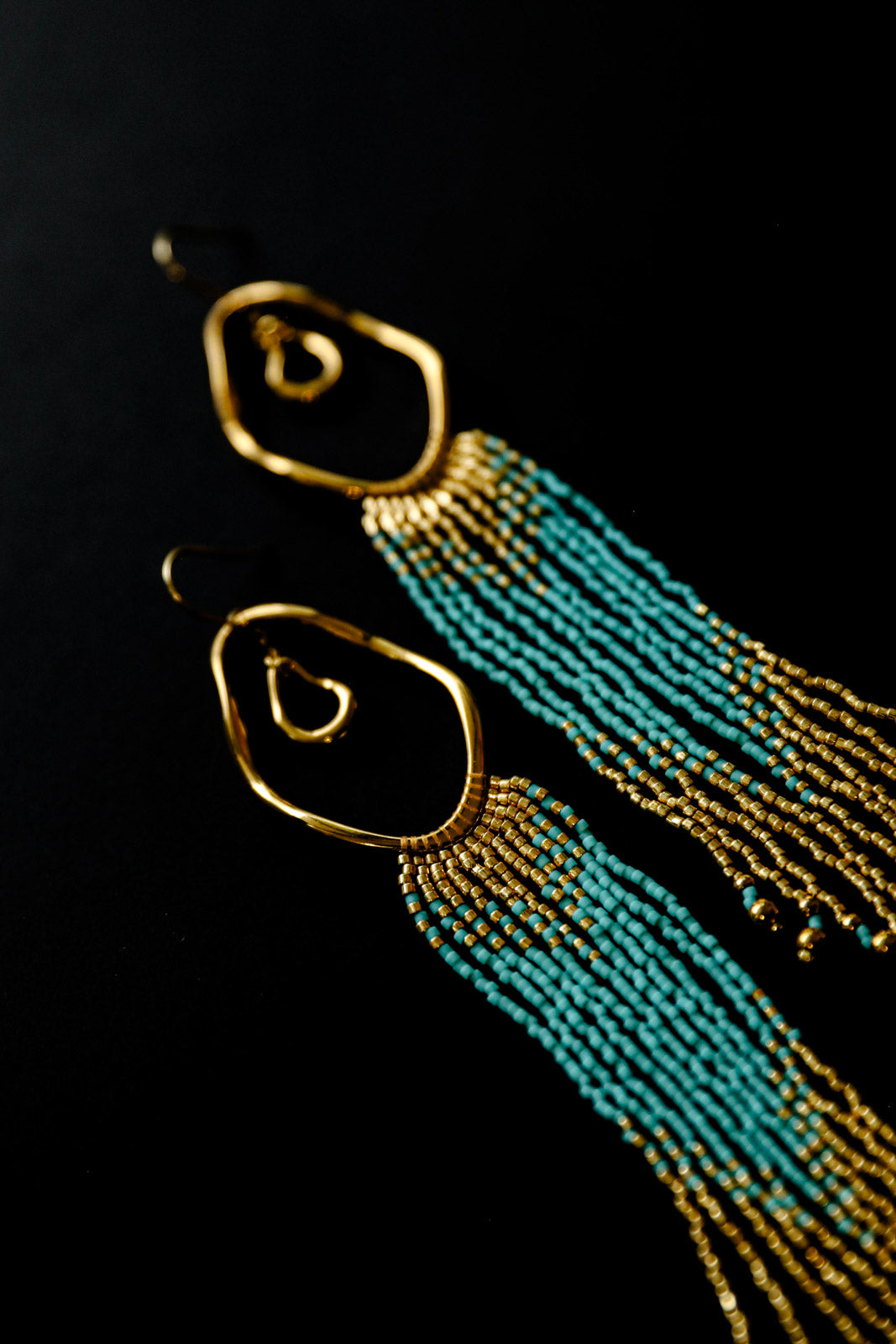 HATHOR Fringe Earrings - Gold