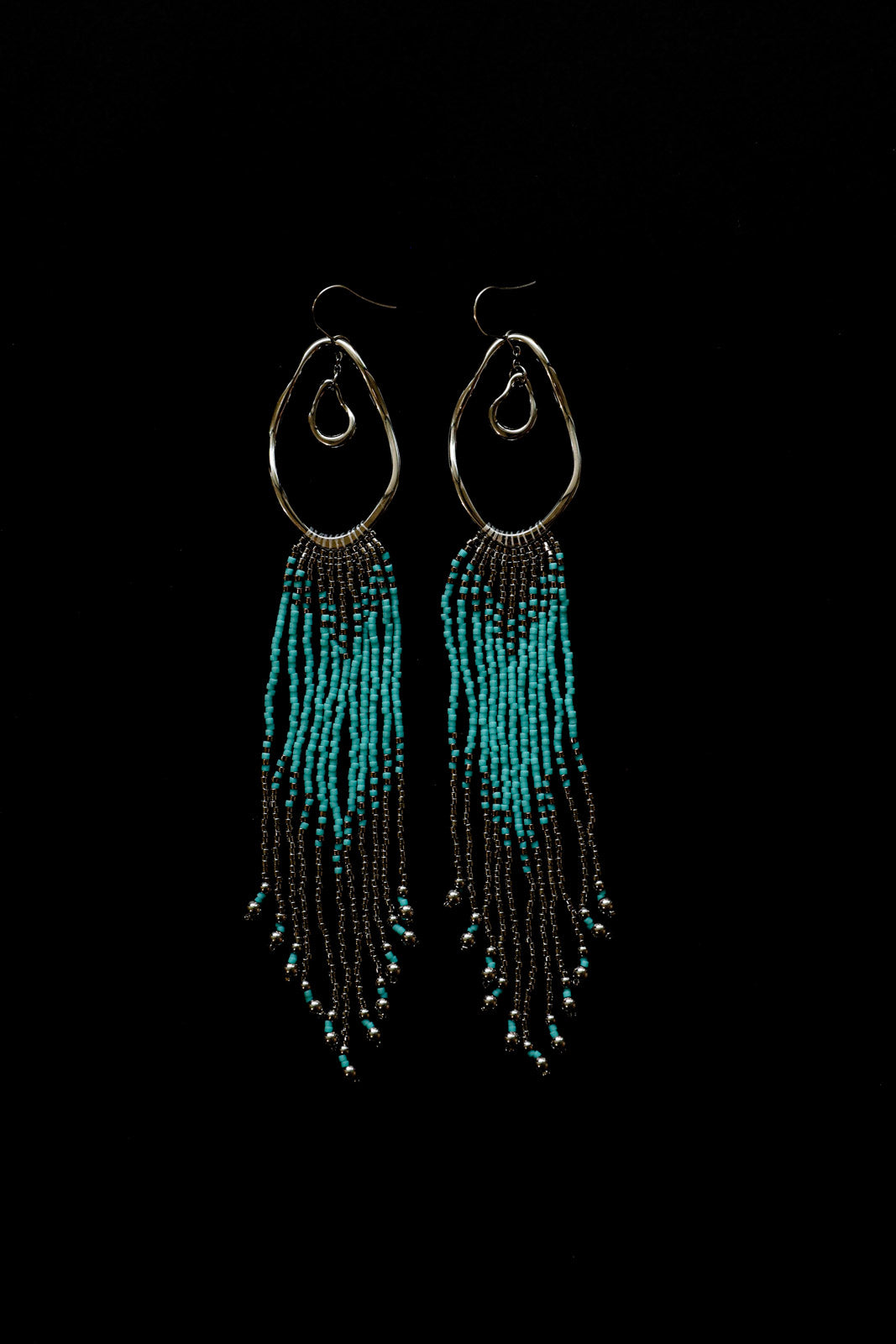 HATHOR Fringe Earrings - Steel