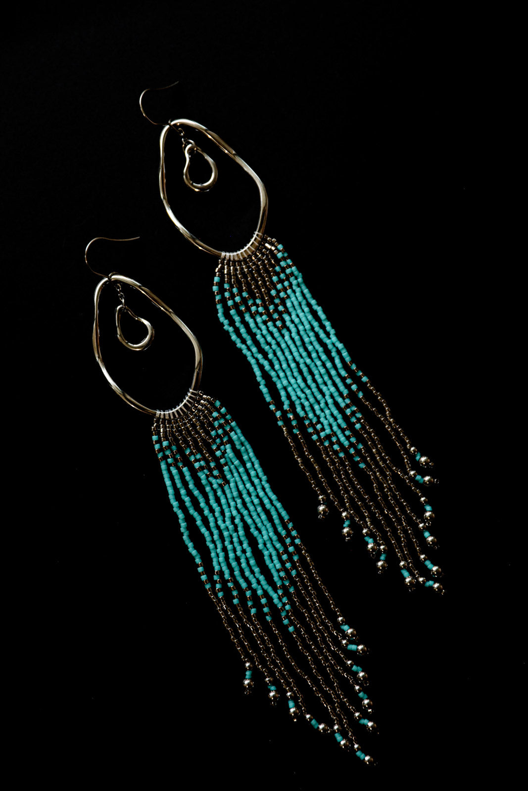 HATHOR Fringe Earrings - Steel