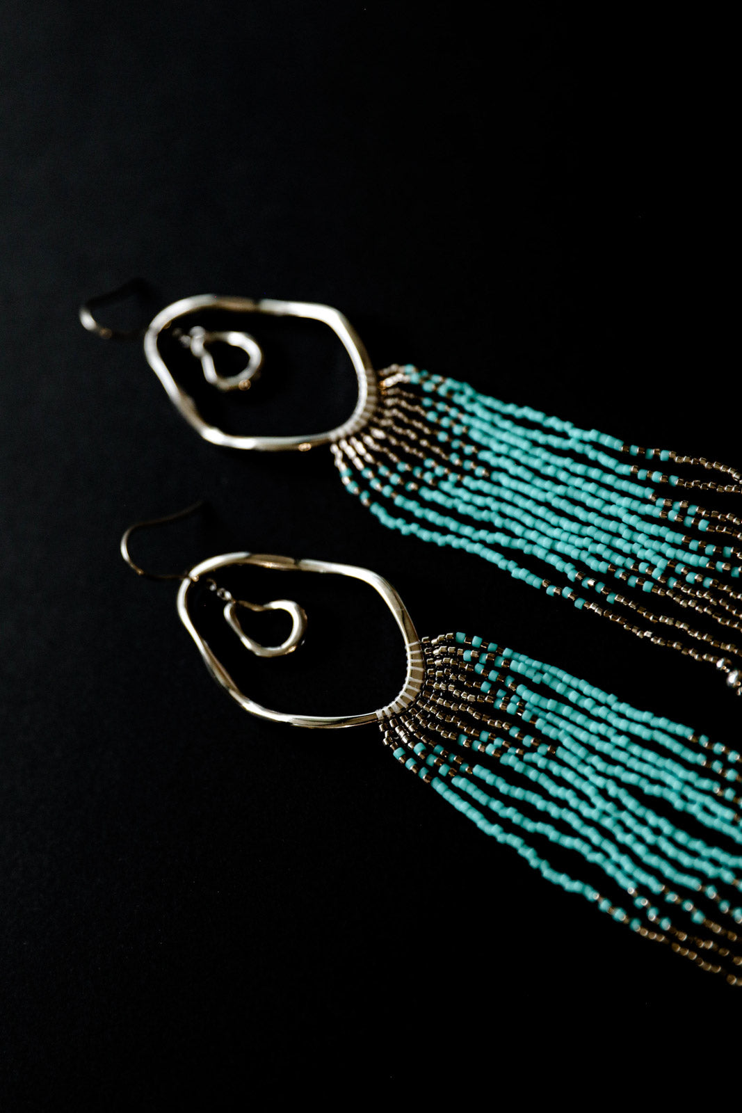 HATHOR Fringe Earrings - Steel