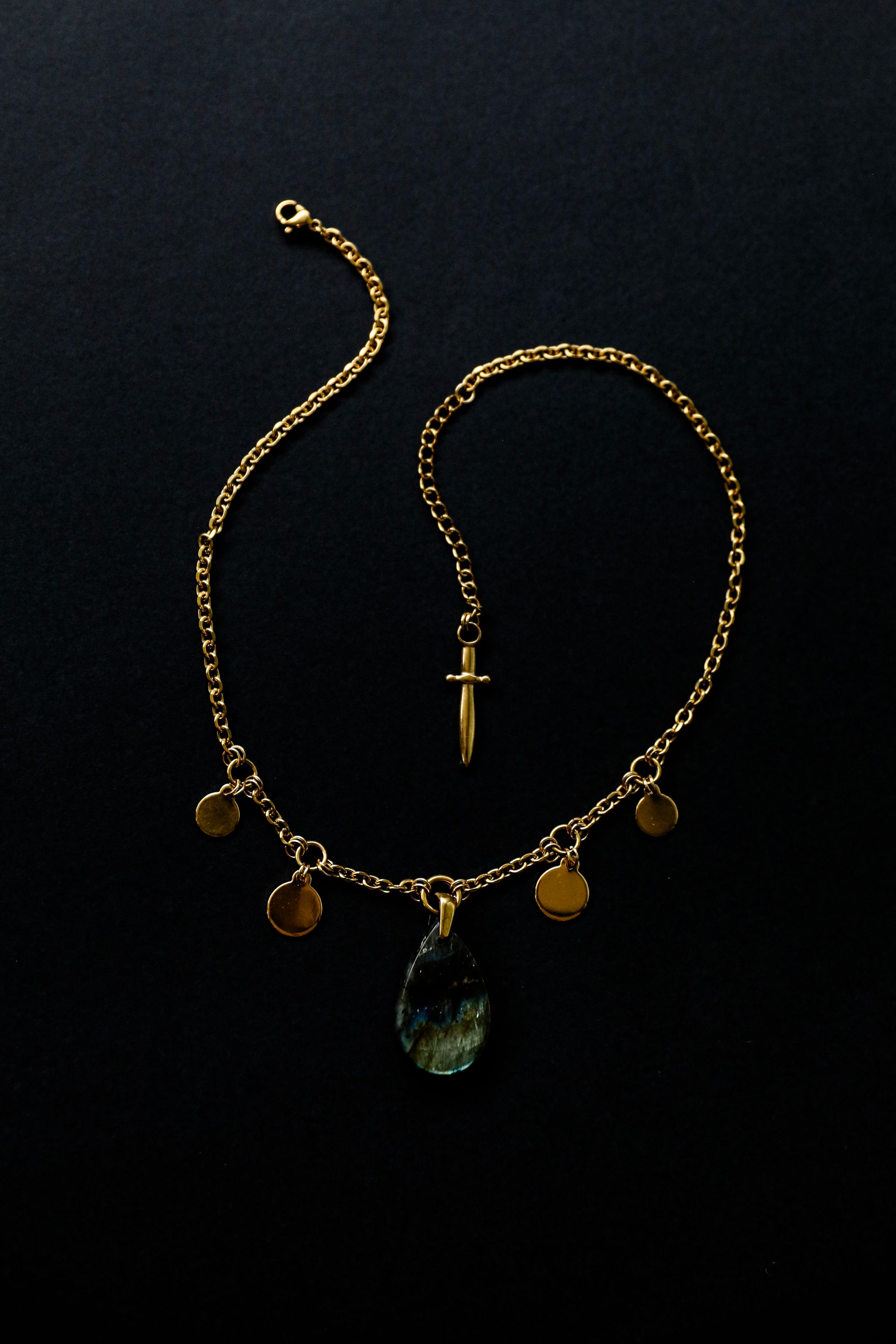 SASHA Labradorite Necklace - Gold