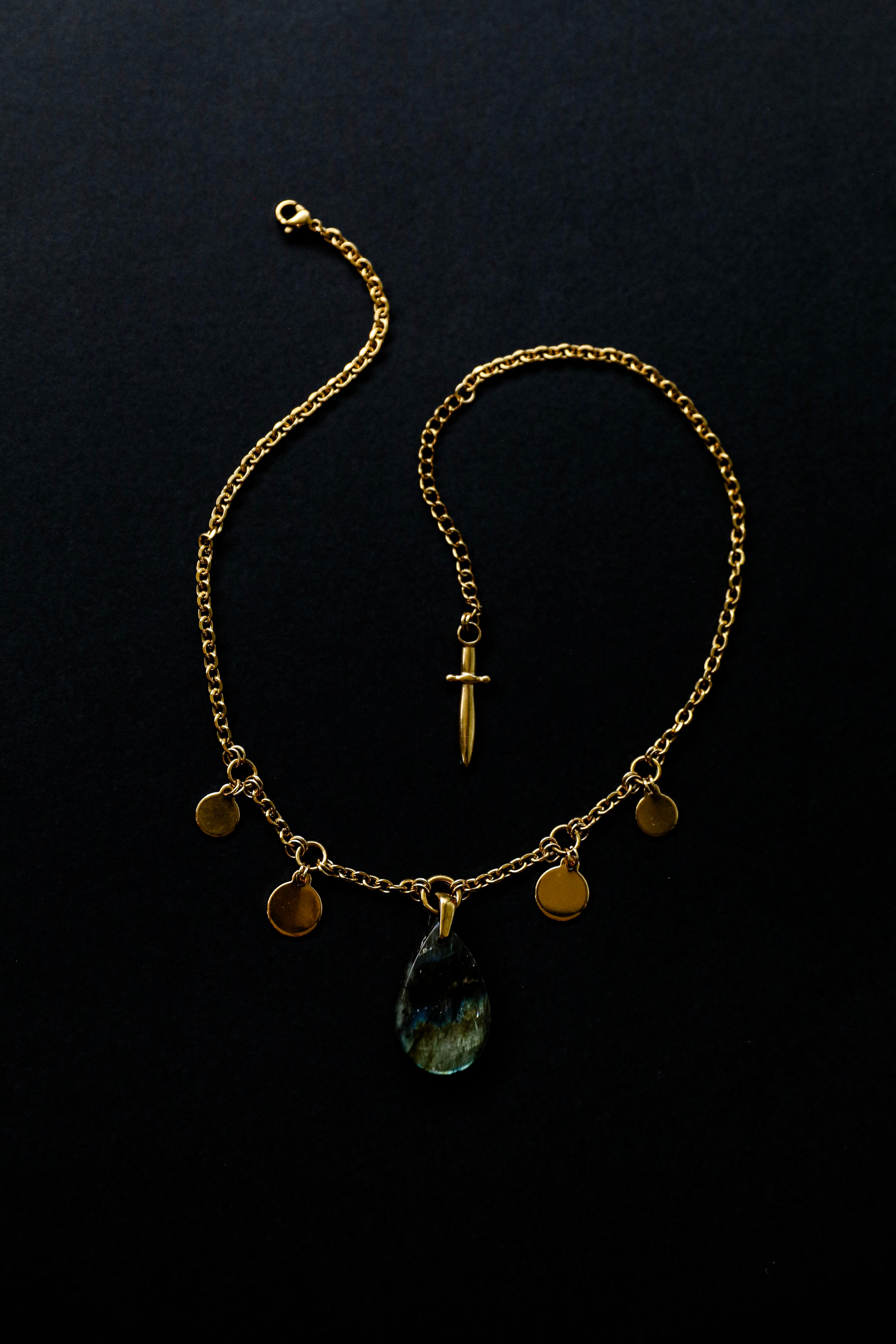 SASHA Labradorite Necklace - Gold