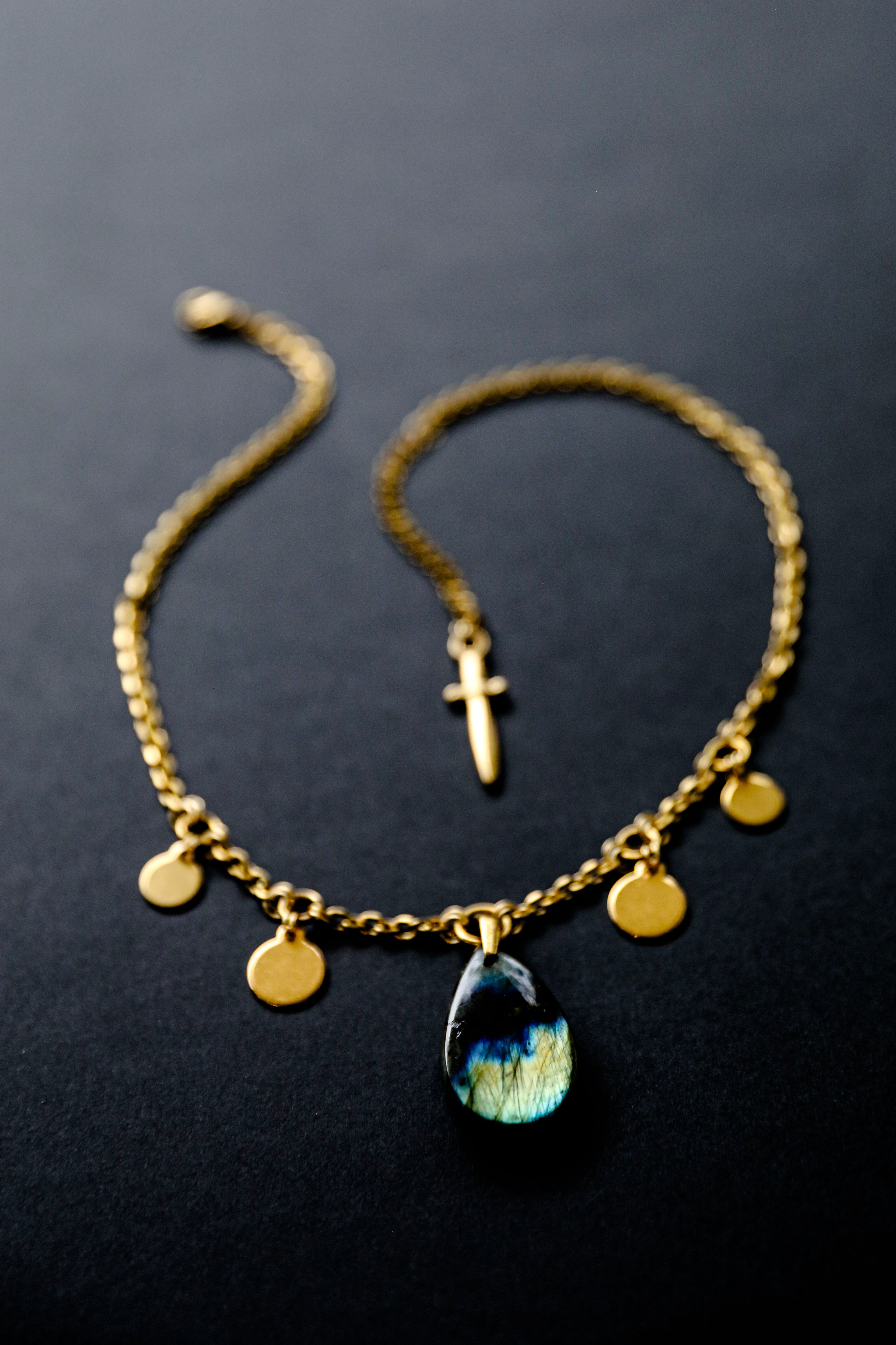 SASHA Labradorite Necklace - Gold