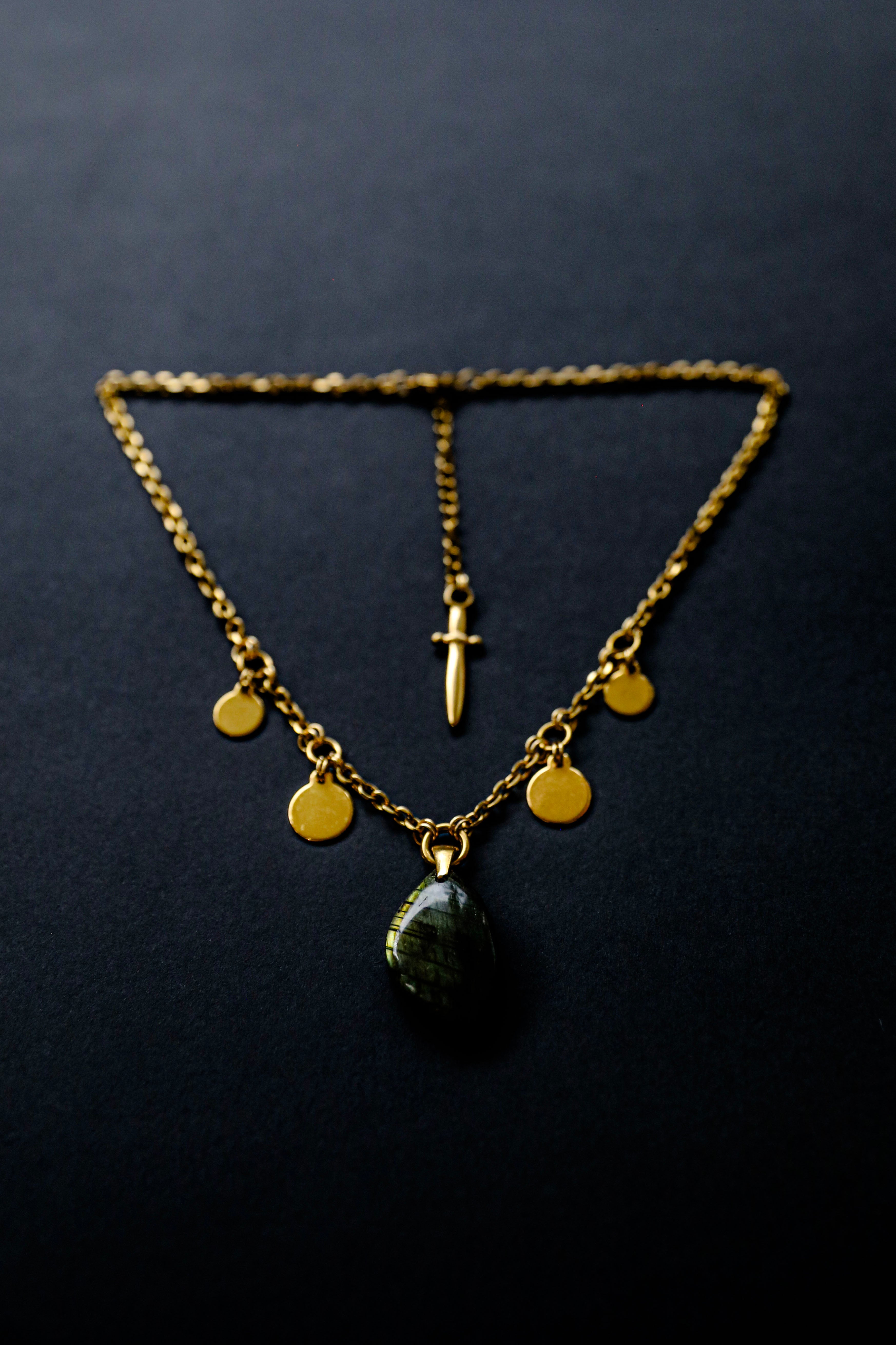 SASHA Labradorite Necklace - Gold