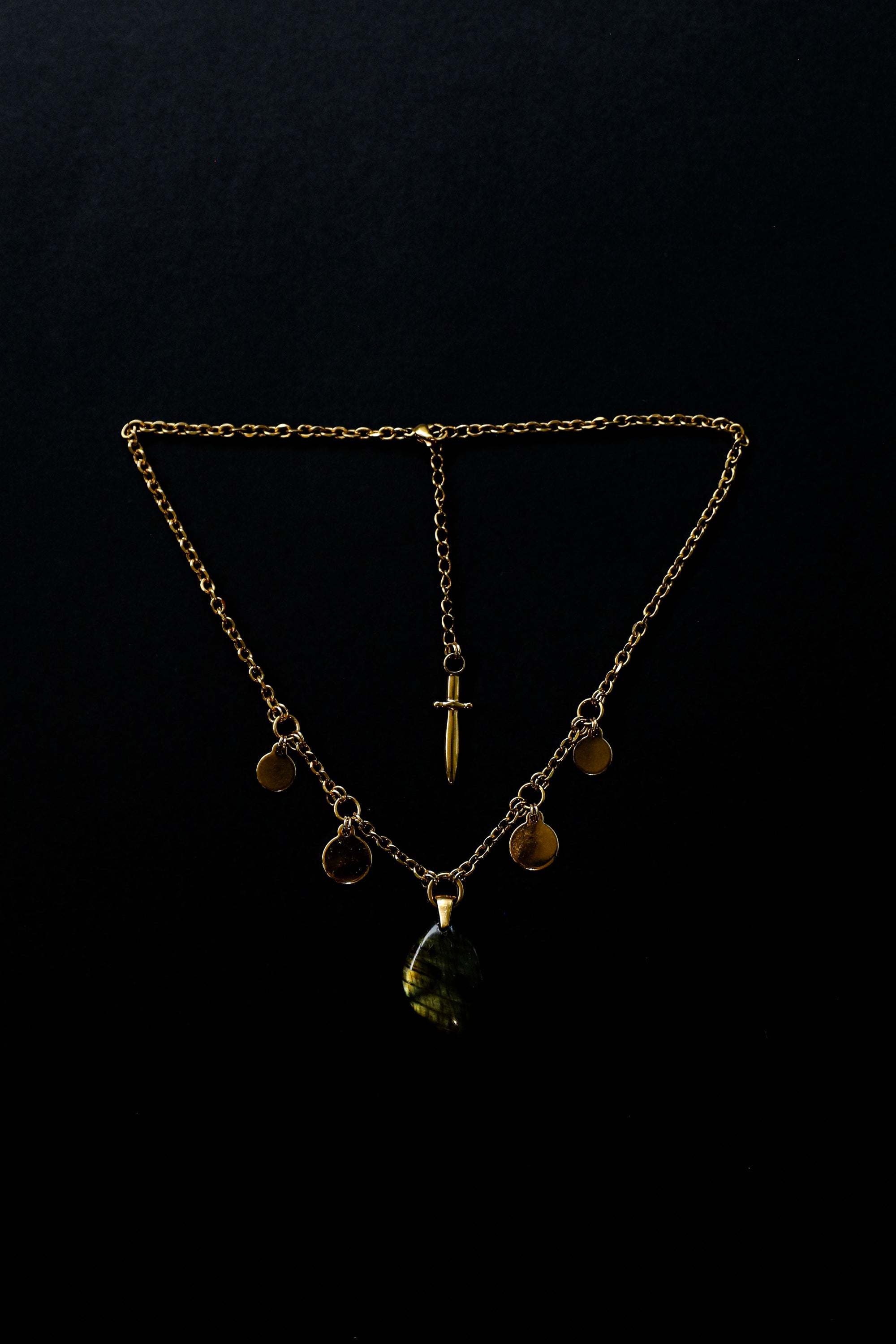 SASHA Labradorite Necklace - Gold