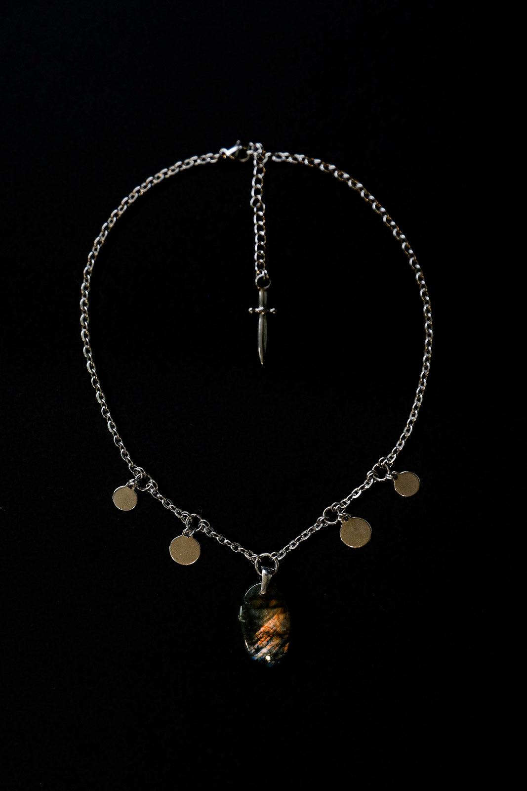 SASHA Labradorite Necklace - Steel