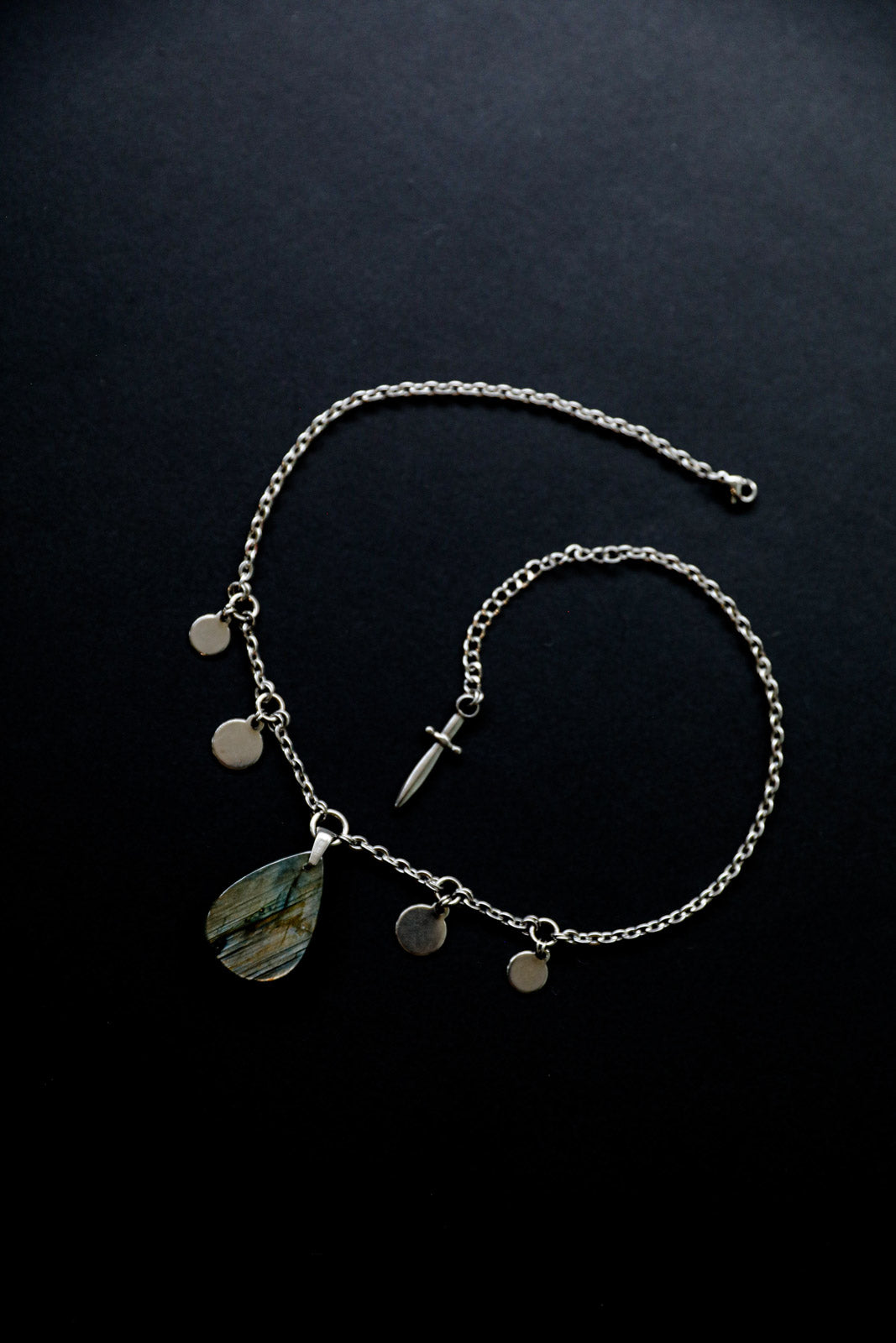 SASHA Labradorite Necklace - Steel