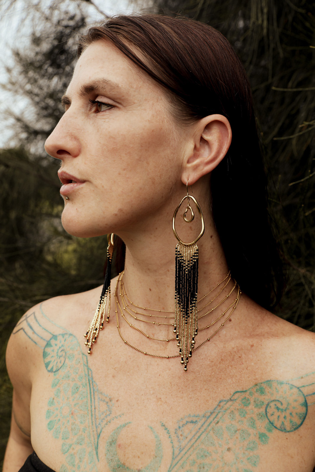 NYX Fringe Earrings - Gold