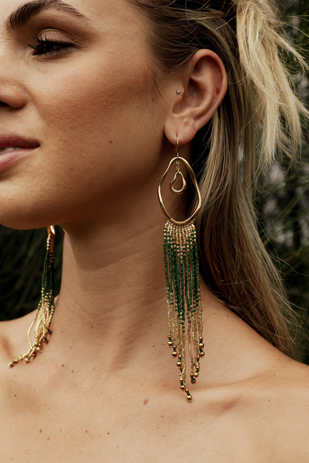 GAEA Fringe Earrings - Gold