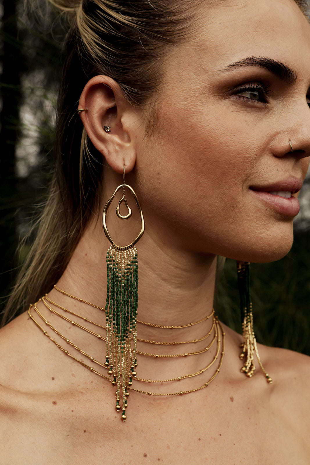 GAEA Fringe Earrings - Gold