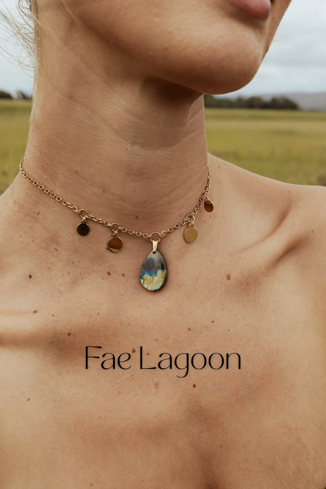 SASHA Labradorite Necklace - Gold
