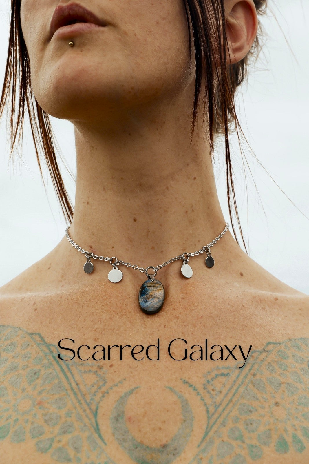 SASHA Labradorite Necklace - Steel